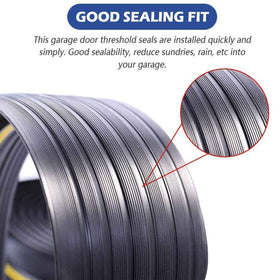 ToLanbbt 10ft Universal Garage Door Threshold Strip with 300ml Adhesive – Weatherproof Seal (Black & Yellow)