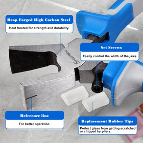 SpeedWox 20-Piece Heavy-Duty Mosaic Glass Nippers Set with Oil-Feed Cutter & Pliers
