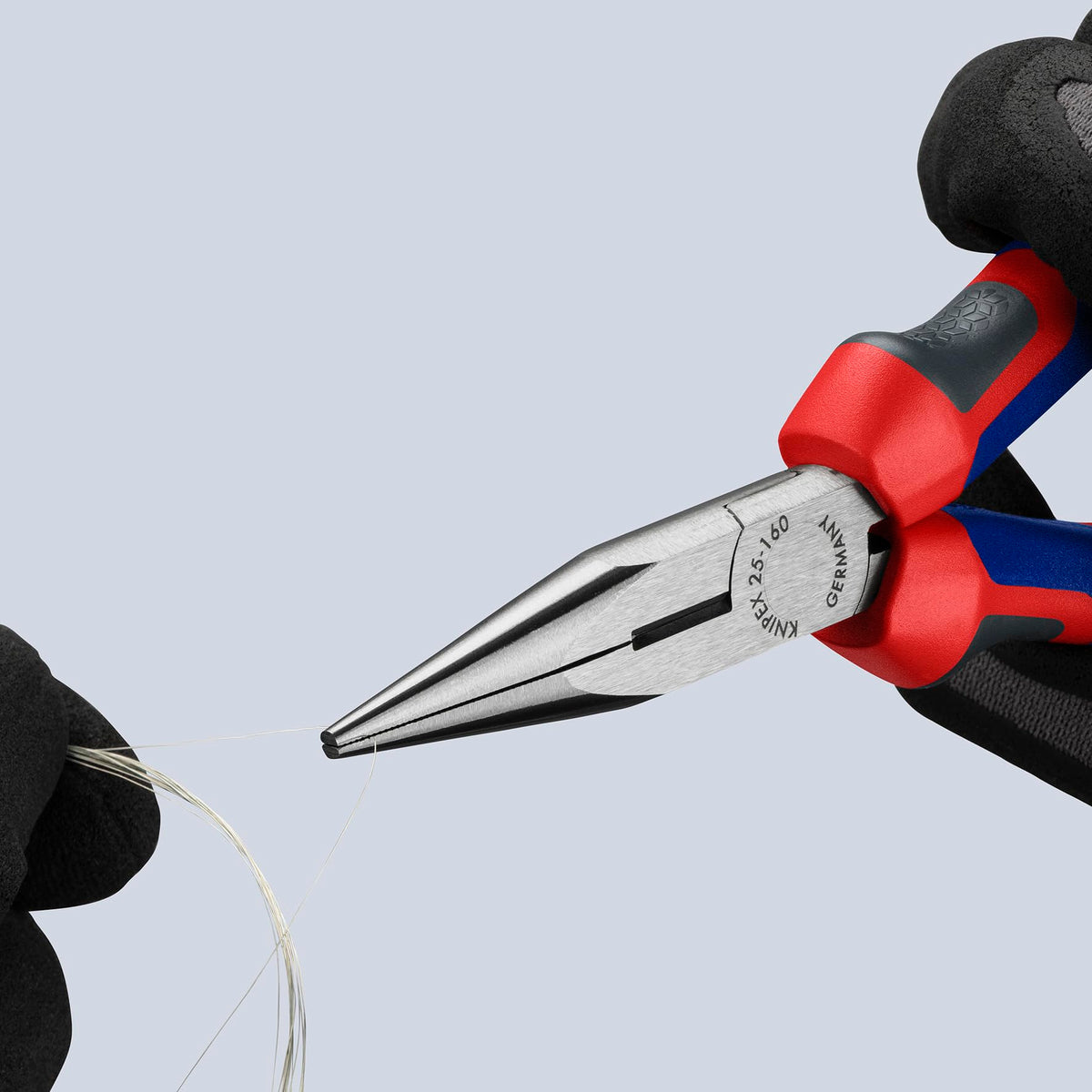 KNIPEX Long Nose Pliers with Cutter, Multi-Component (25 02 160) – 6-1/4 in