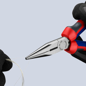 KNIPEX Long Nose Pliers with Cutter, Multi-Component (25 02 160) – 6-1/4 in