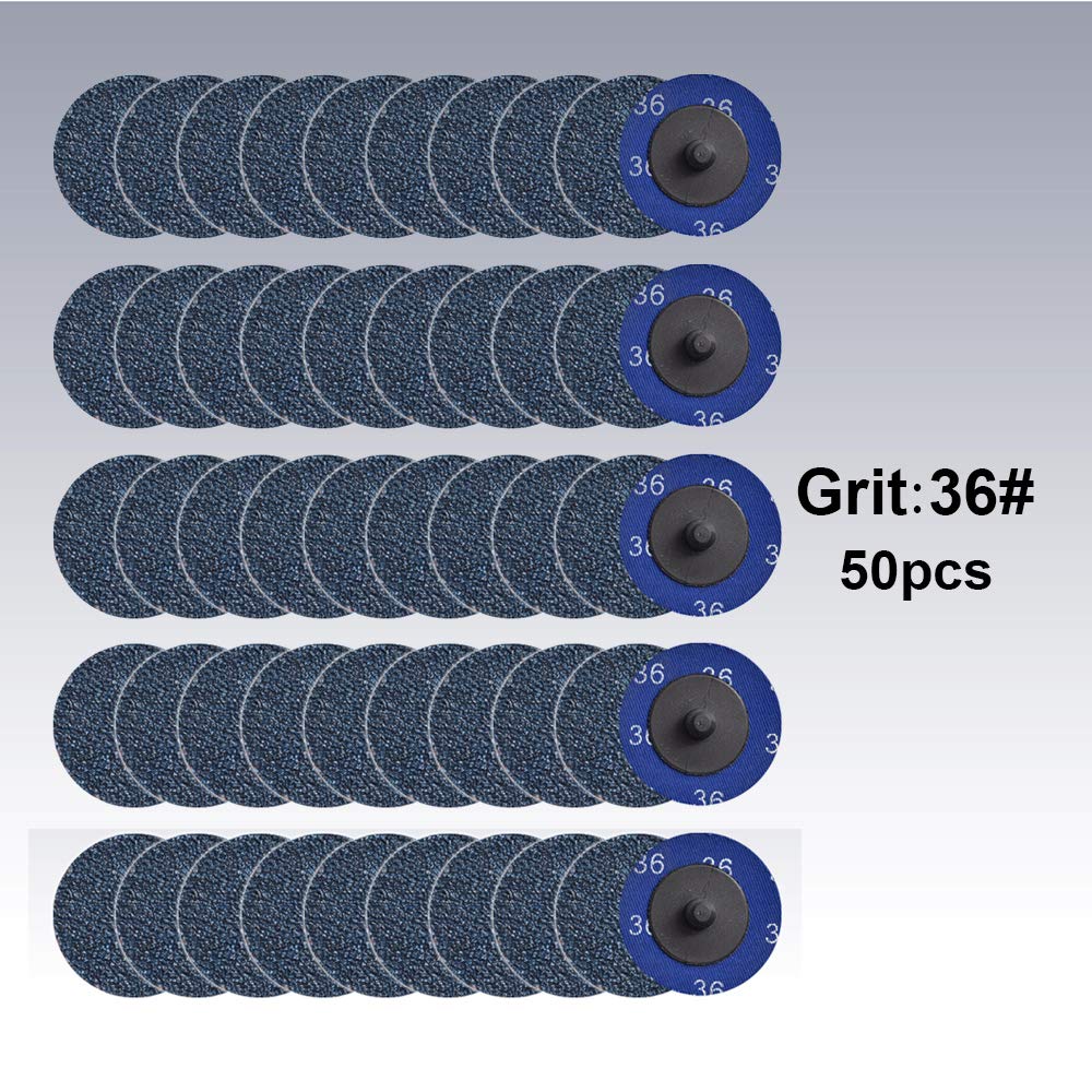 Tshya Quick Change Disc – 2in Zirconia Sanding Discs (50 Pack, P36) for Surface Prep