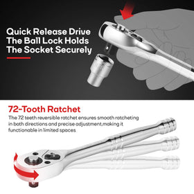 Eastvolt 248-Piece Mechanics Tool Set – Sockets, Ratchets & Wrenches (EVHT24801)