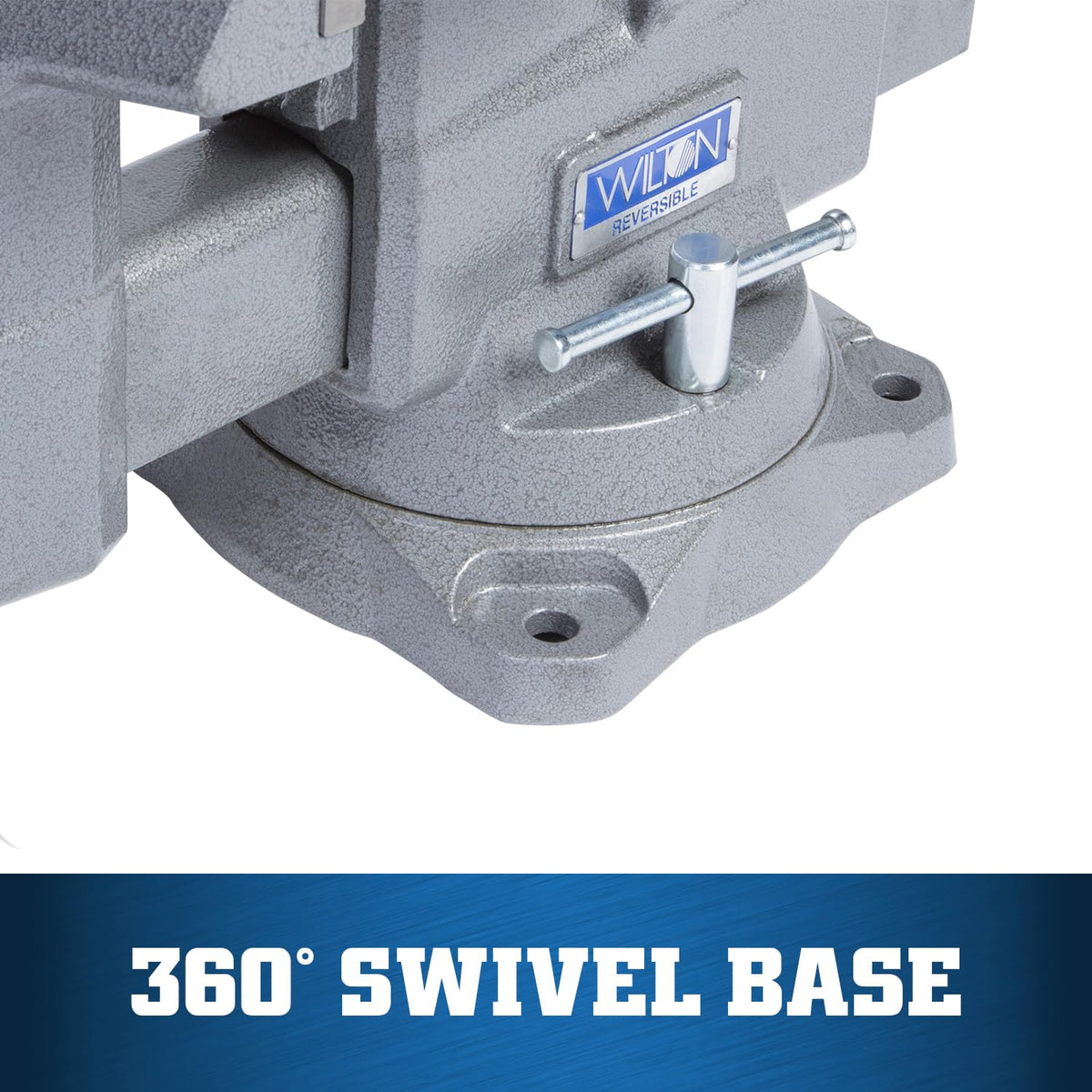 Wilton reversible bench vise reversed opening 14-1/2 inches for larger workpieces.