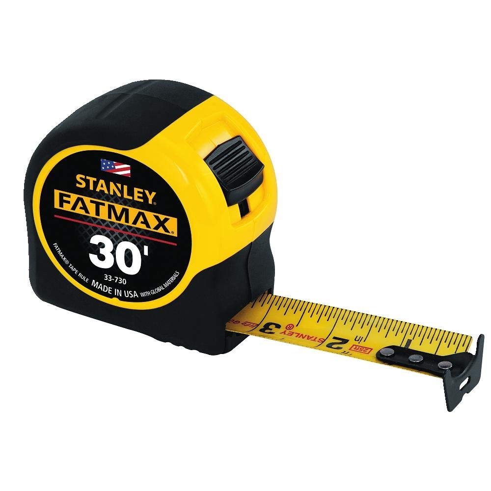 STANLEY FatMax 30 ft Tape Measure | 1-1/4 in Blade, Mylar-Coated, BladeArmor, 11 ft Standout, 16