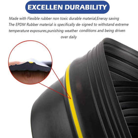 ToLanbbt 10ft Universal Garage Door Threshold Strip with 300ml Adhesive – Weatherproof Seal (Black & Yellow)