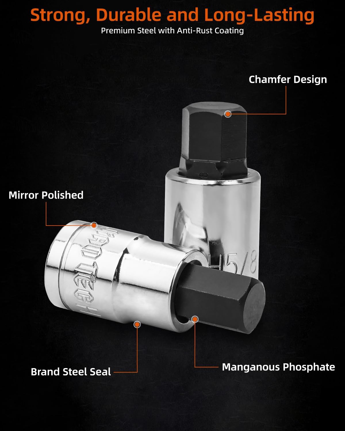 Ju Jian Tec manganous phosphate-treated bits resist corrosion over time.