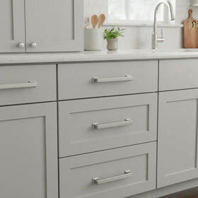 Alzassbg 10 Pack Brushed Satin Nickel Cabinet Pulls - 5 Inch Hole Center AL3071SN