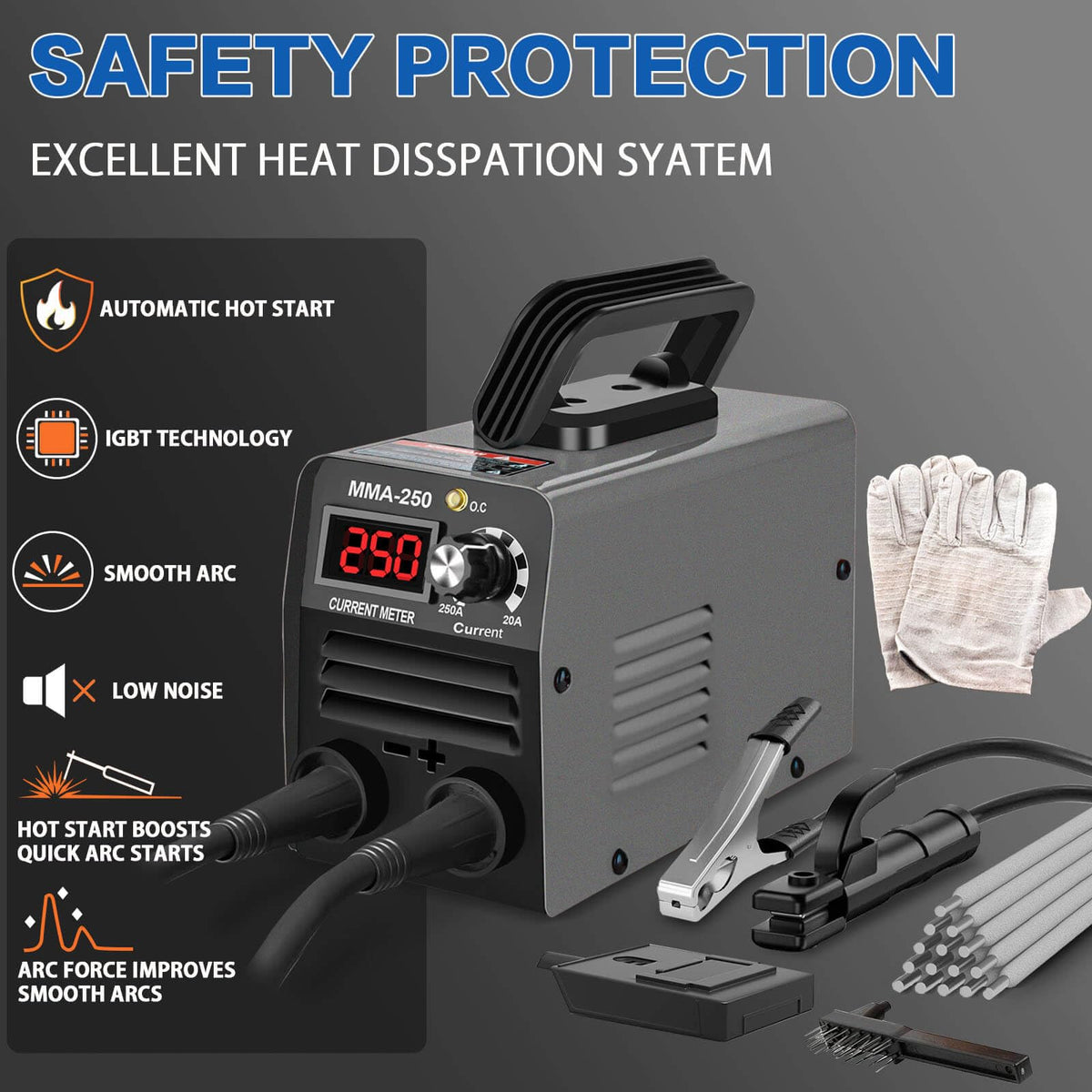 HGNVGZ IGBT inverter provides stable arc and refined weld seams for metal basics.