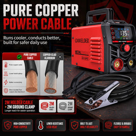 GNIWELDER 135A Mini Stick Welder 110V — Portable DIY Arc Welder