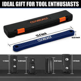 coobeast Offset Extension Wrench – Impact Ready Socket Extender with 1/4, 3/8, and 1/2 inch Drives