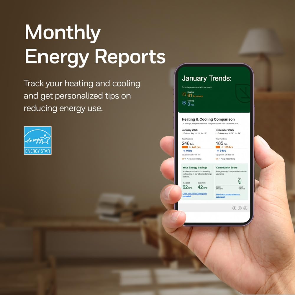 Honeywell Home X7B Smart Thermostat with Humidity Monitoring - Energy Star, Alexa, Matter, Apple Home & Google