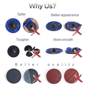 Tshya Quick Change Disc – 2in Zirconia Sanding Discs (50 Pack, P36) for Surface Prep