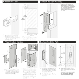 WOFADA privacy lock on matte black pocket door for stylish privacy