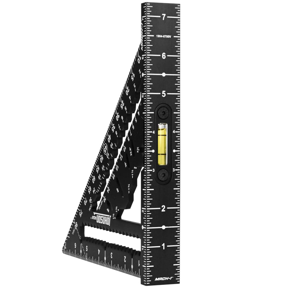 Johnson Johnny Square MACH-1 1-inch heel with vial for level and pitch on structures.