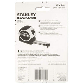 STANLEY FatMax 30 ft Tape Measure | 1-1/4 in Blade, Mylar-Coated, BladeArmor, 11 ft Standout, 16