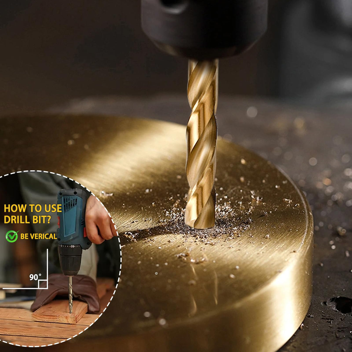 SEDIANAS Cobalt Drill Bit Set – 115Pcs M35 HSS for Hardened Metals, A-Z, #1-#60, 1/16-1/2 inch with Metal Index Box