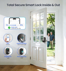 Veise VE018 Smart Knob Lock – Fingerprint, App Control & Keyless Entry (IP55)