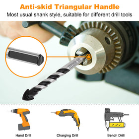 TITGGI long 6-inch drill bits for deep holes in wood and tile.