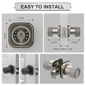 Rayhigher Keyless Entry Knob Lock with Keypad – Auto Lock, Waterproof, Easy Install