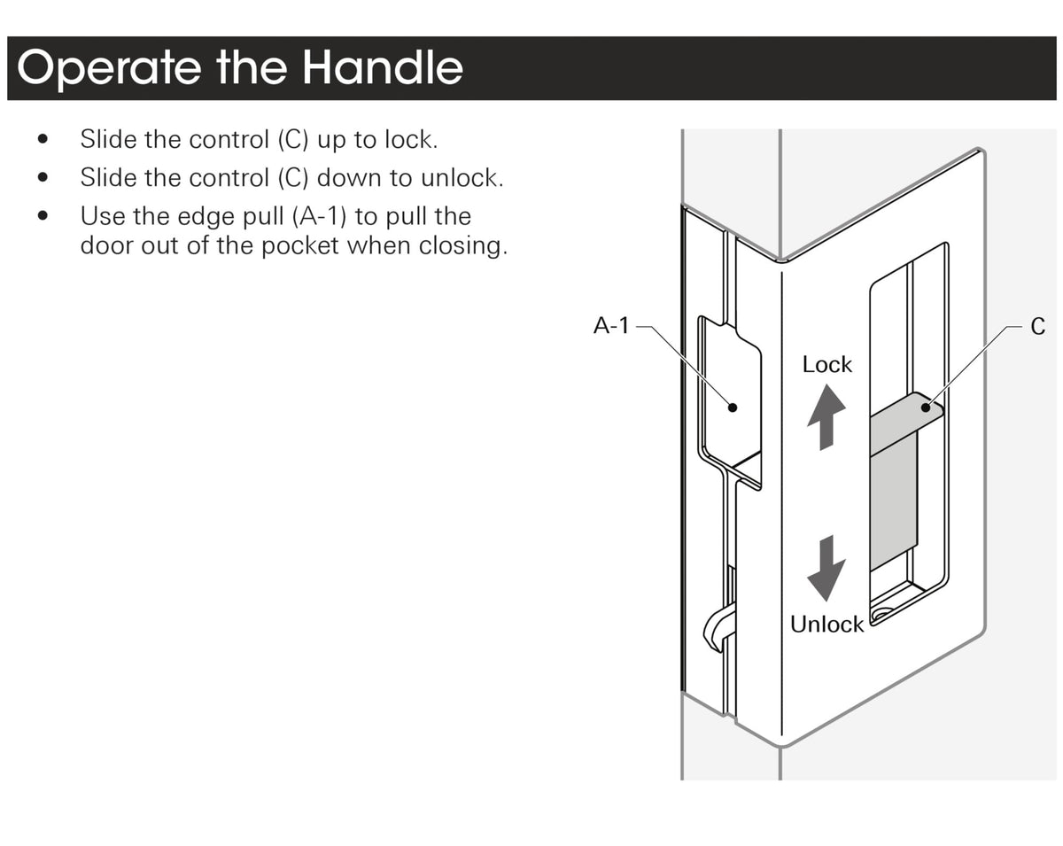 WOFADA sliding door pull with lock for a refreshed, modern interior