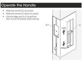 WOFADA sliding door pull with lock for a refreshed, modern interior