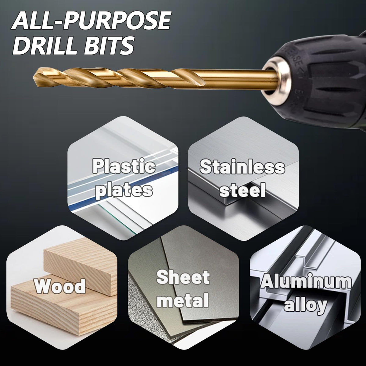 SEDIANAS Cobalt Drill Bit Set – 115Pcs M35 HSS for Hardened Metals, A-Z, #1-#60, 1/16-1/2 inch with Metal Index Box