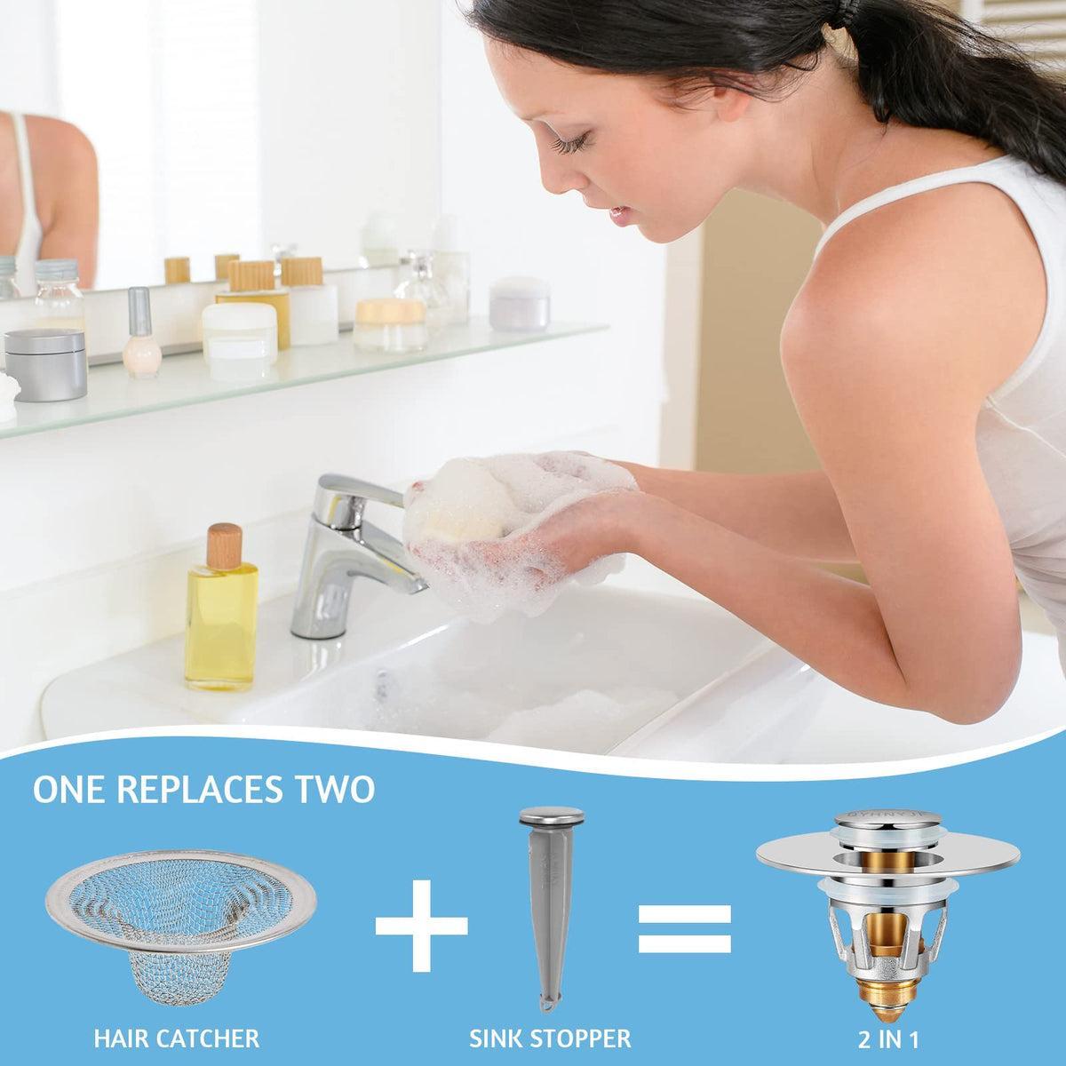 QYHNYJF universal fit illustration for 1-1-5 inch drains