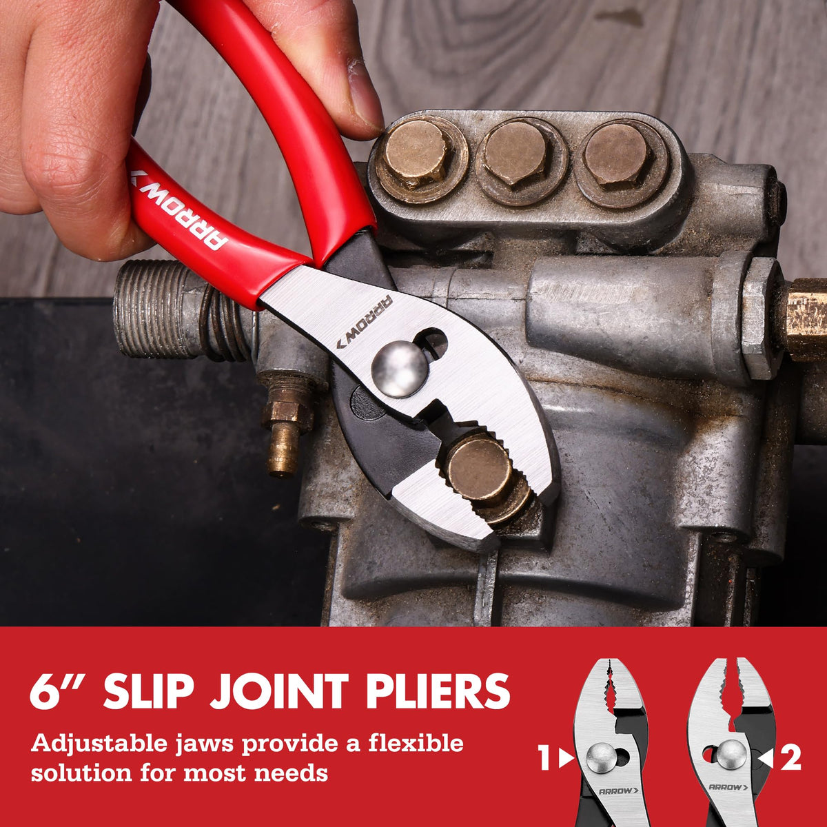 Arrow Fastener 5-Piece Pliers Set with Roll Bag: 6-inch Slip Joint, 7-inch Diagonal, 8-inch Needle Nose, 8- & 10-inch Groove Joint
