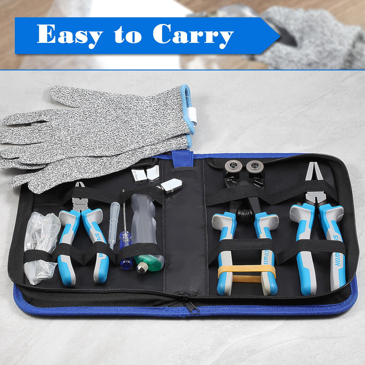 SpeedWox 20-Piece Heavy-Duty Mosaic Glass Nippers Set with Oil-Feed Cutter & Pliers
