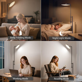 SUNMORY easy-assembly floor lamp, no tools needed for quick setup.