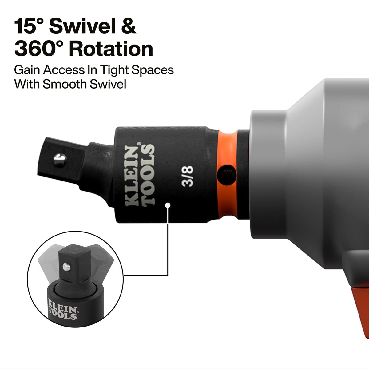 Klein Tools 65148HD KNECT heat-treated CR-MO steel for high-torque durability.