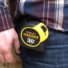 STANLEY FatMax 30 ft Tape Measure | 1-1/4 in Blade, Mylar-Coated, BladeArmor, 11 ft Standout, 16