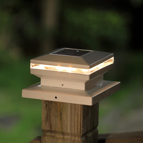 Dynaming 8 Pack Solar Post Lights – Warm White SMD LED for 4x4–6x6 Wood Posts