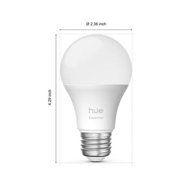 Philips Hue Essential Smart LED A19 Bulb – Color & Tunable White, E26, 800 Lumens, 8.8W, 2200K-6500K, Works with Alexa, Google & Apple Home