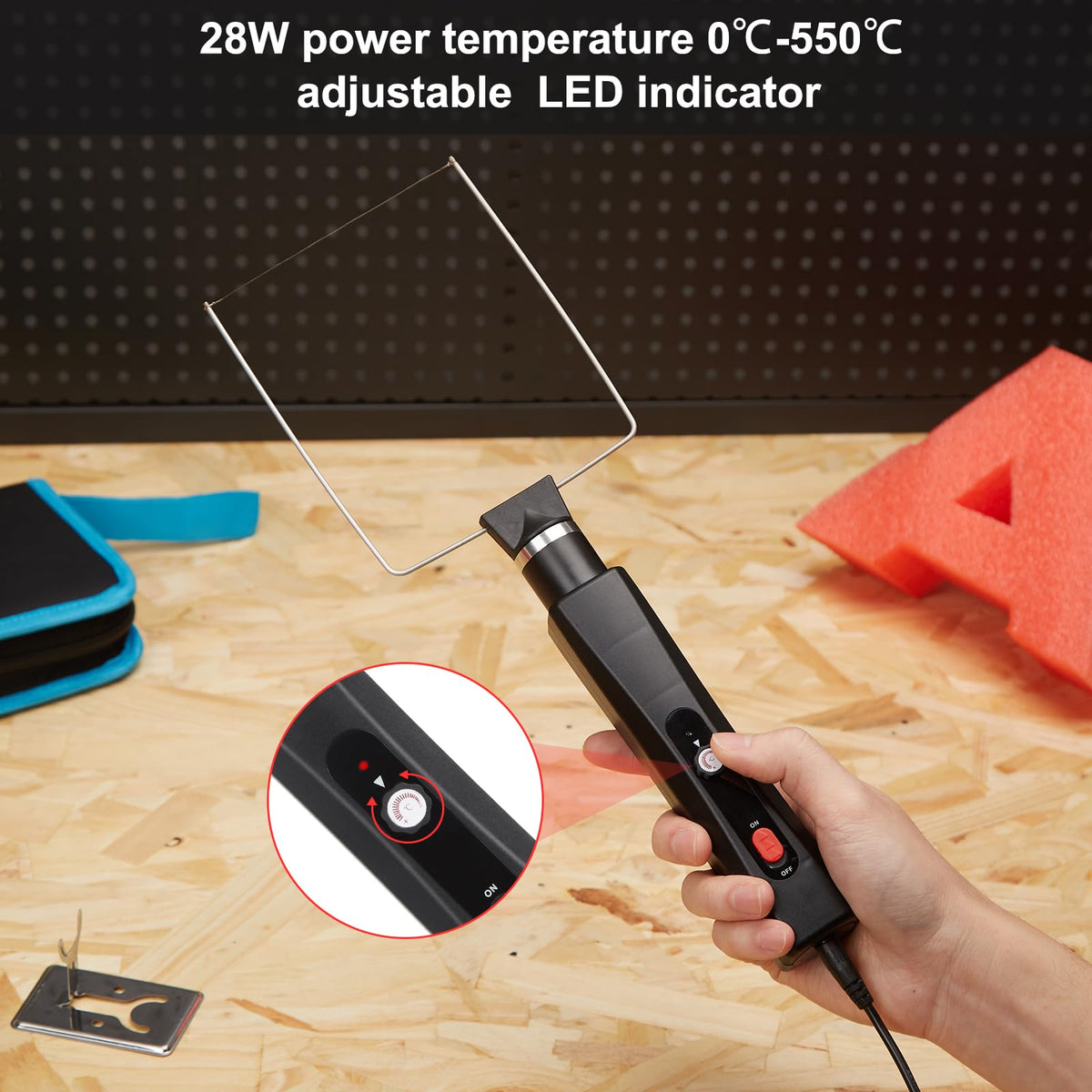 IMAGE compact-case foam cutter offers portable storage for projects.