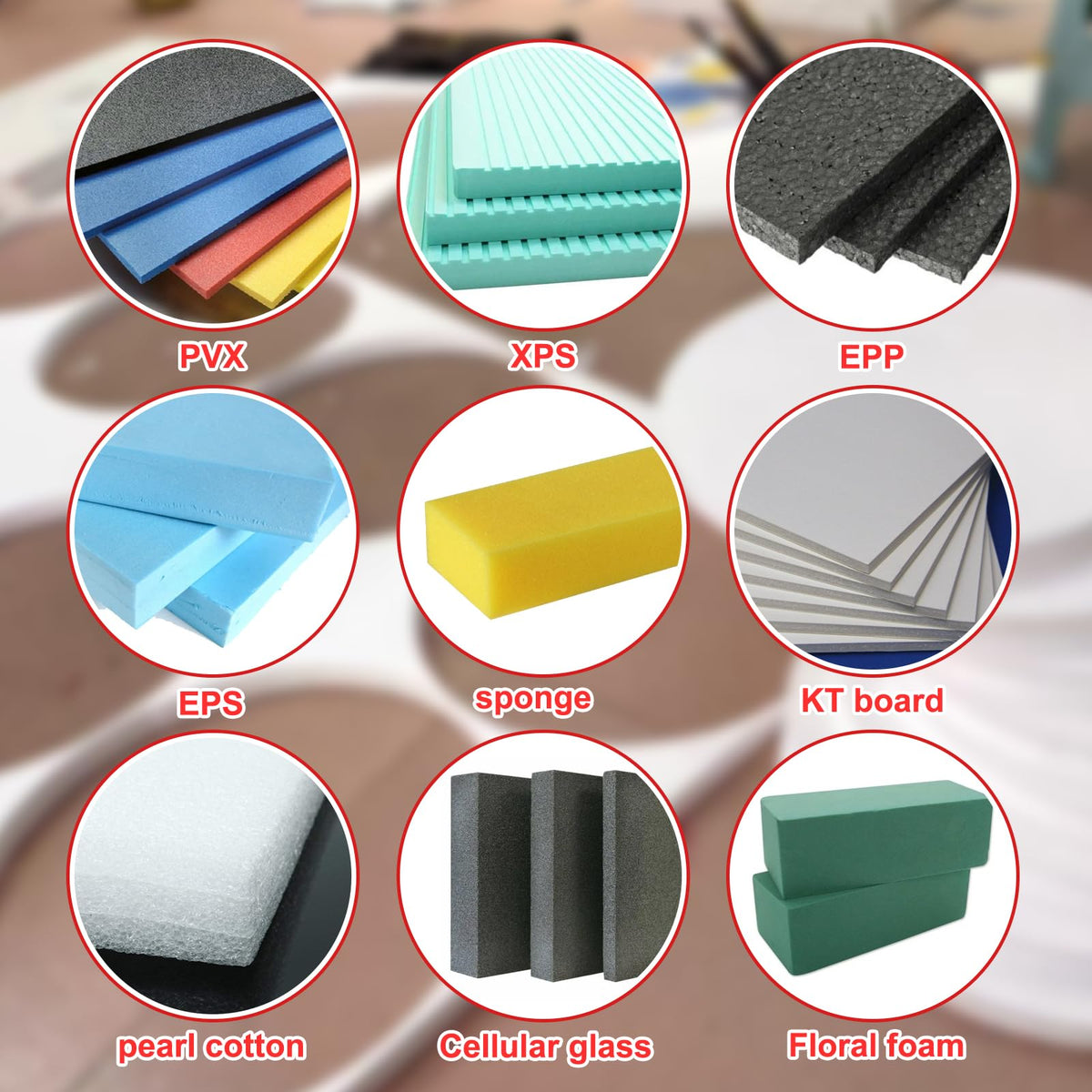 IMAGE multi-material foam cutting supports crafts, models, and props.