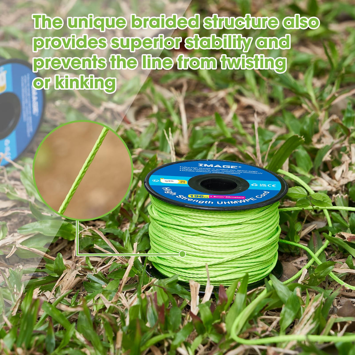 IMAGE Kevlar Cord floats and remains tree-friendly during setup.