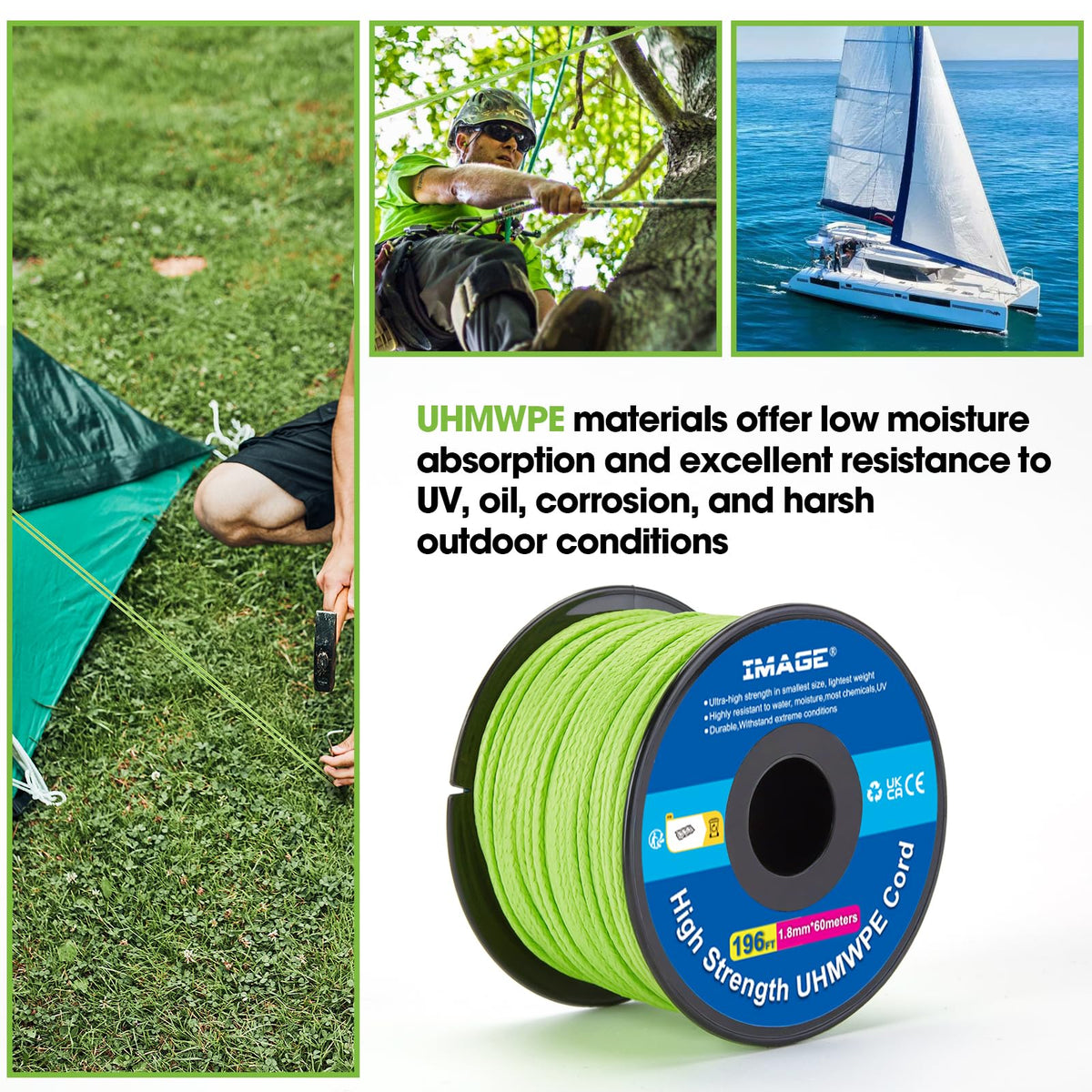 IMAGE Kevlar Cord line with low stretch for stable tension.