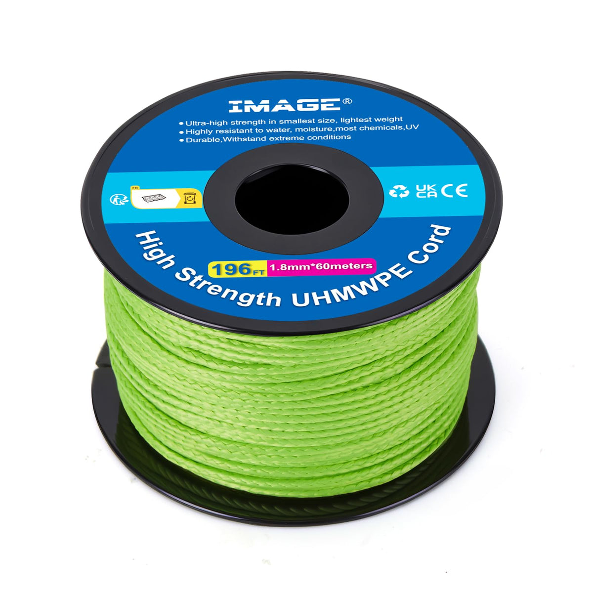 IMAGE Kevlar Cord 196ft throw line overview with high-strength, low-weight design.