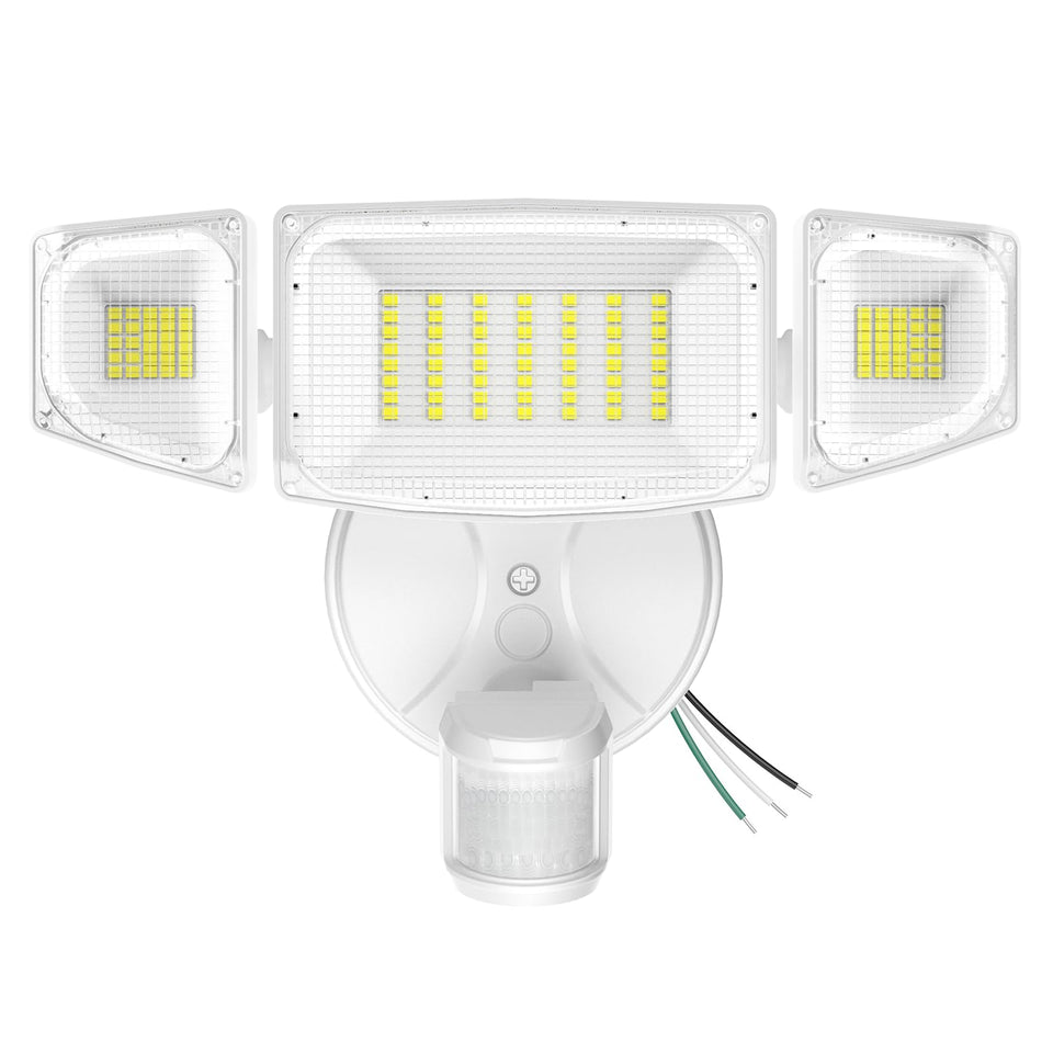 imaihom 50W motion sensor outdoor light in front view provides bright driveway illumination.