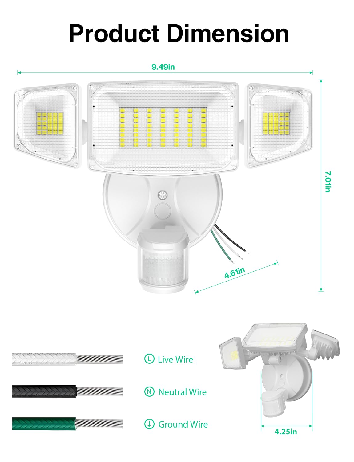 imaihom 50W security light stands up to all weather conditions