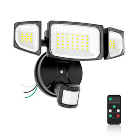 iMaihom 65W LED motion light front view for bright entryway illumination