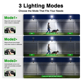 iMaihom clip-on solar lights outdoor night mode providing steady low-level glow
