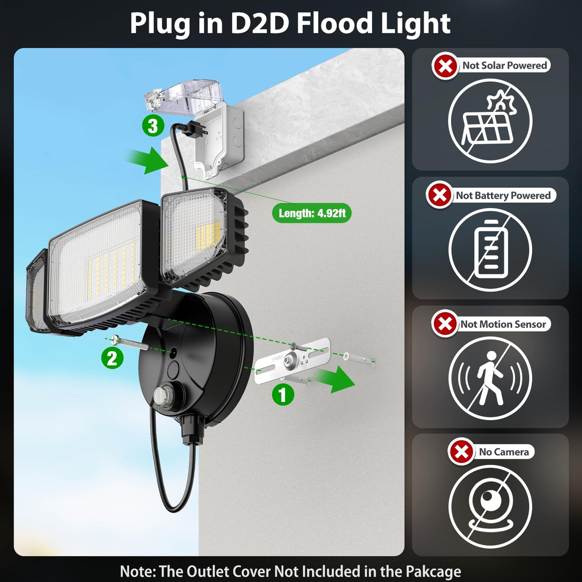 imaihom outdoor floodlight remote control enables easy on/off and brightness adjustment