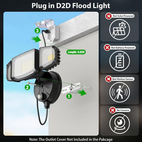 imaihom outdoor floodlight remote control enables easy on/off and brightness adjustment