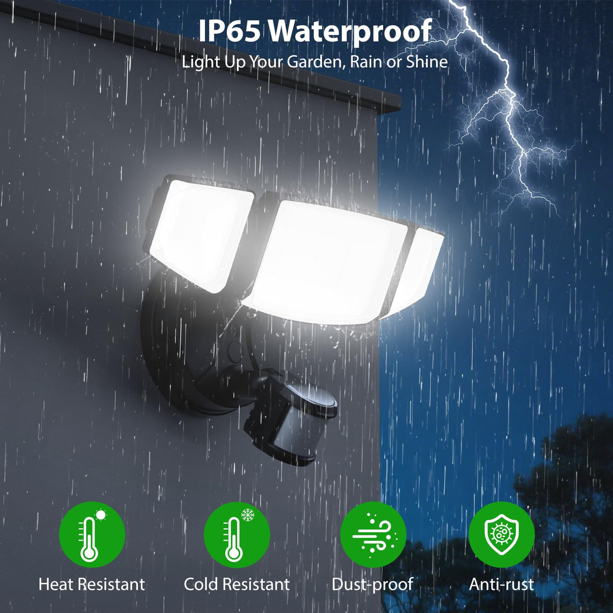 iMaihom yard, driveway, and garage lighting enhances security