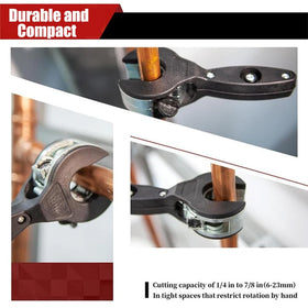 Imgjsx tubing cutter in tight spaces enabling precise close-quarters cuts
