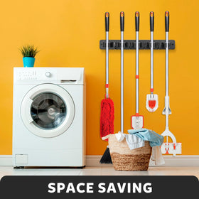 IMILLET durable broom holder provides reliable storage for cleaning supplies