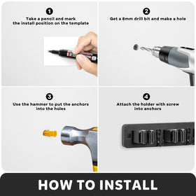 IMILLET versatile holder for garage, kitchen, and closet keeps tools tidy
