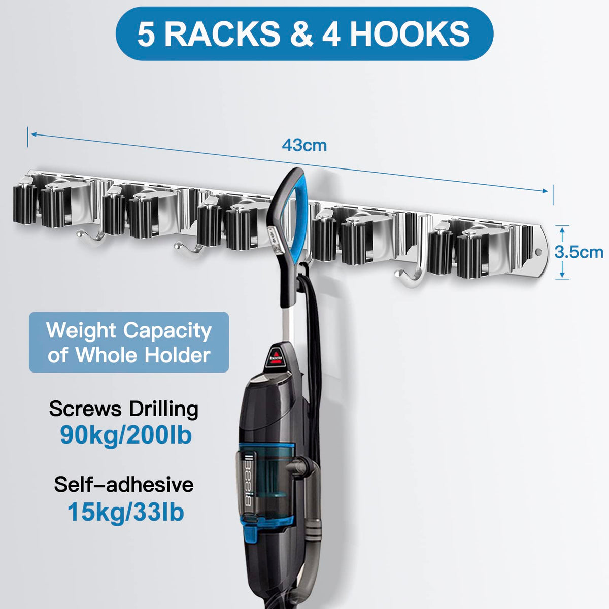 IMILLET no-drill installation option with screws and anchors for secure mounting